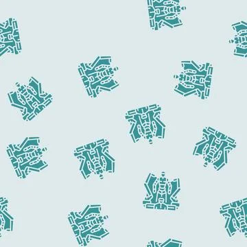 Cybernetics cyberpunk glyph seamless pattern Stock Illustration