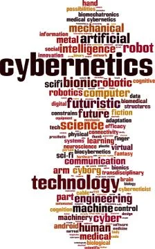 Cybernetics word cloud Stock Illustration