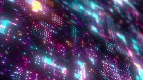 Cyberpunk abstract technology 库存插图