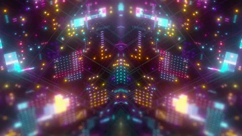 Cyberpunk abstract technology Stock Illustration