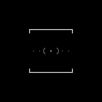 Cyberpunk aim, tech style square target, HUD sight Stock Illustration