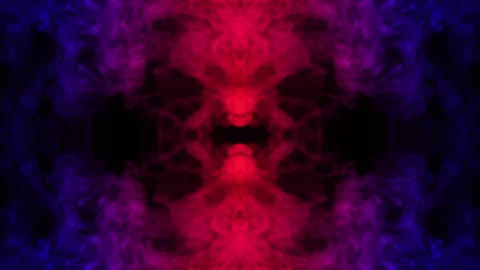 Cyberpunk background. Mosaic pattern. Kaleidoscope. Bright colorful smoke Stock Footage 132336993