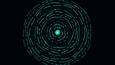 Cyberpunk blue Quantum Reactor Core Vortex Sci-Fi Backdrop Stock-Footage 343204766