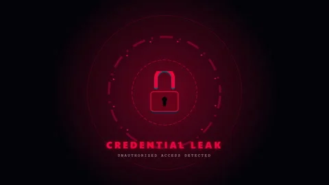 Cyberpunk credential breach Stockbeeldmateriaal 346739831