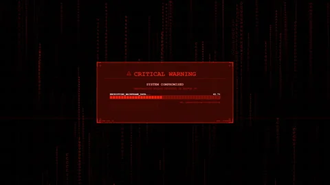 Cyberpunk critical warning Stock Footage 348288262