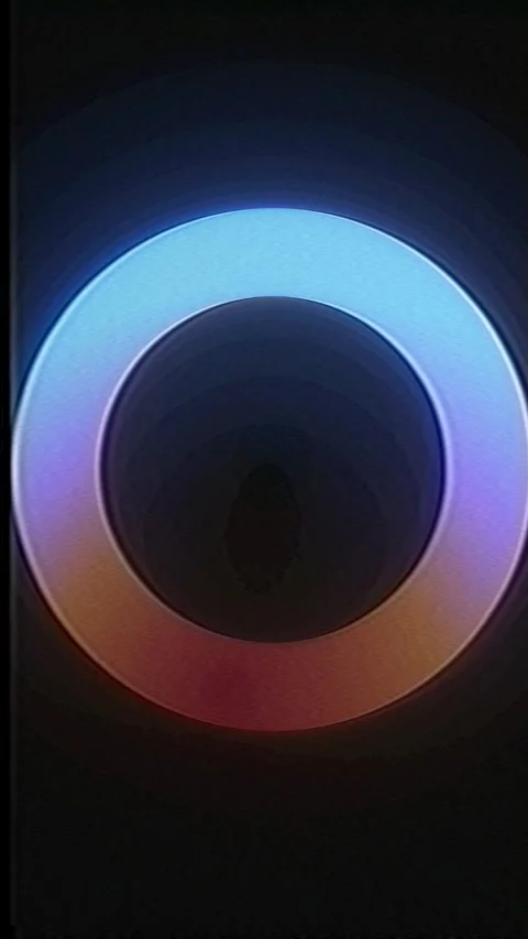 Cyberpunk Digital Energy Ring Loop Stock Footage 340452816