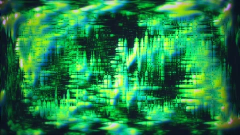 Cyberpunk digital glitch matrix background with toxic green interference. Vidéo 341398499