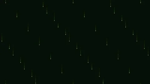 Cyberpunk Digital Matrix Geometric Glyph Cascade Animation Loop Stock Footage 346647505
