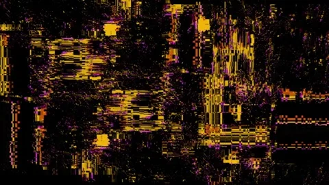 Cyberpunk Doomsday Glitch Pixel Interference 4K Overlay Effect Stockbeeldmateriaal 321856317