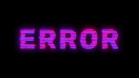 Cyberpunk Error Glitch Text Loop Background with Neon Digital Distortion Stock Footage 345865455