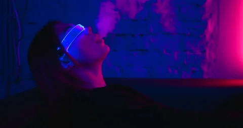 Cyberpunk is the future. There is an effect of noise, grain. Vidéo 145370676