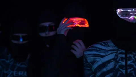 Cyberpunk glasses Stock Footage 236751808