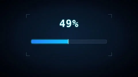 Cyberpunk glitch loading progress bar 動画素材 339324077