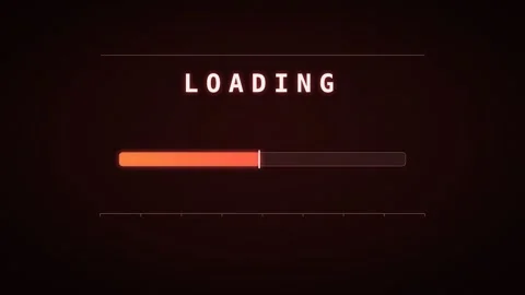 Cyberpunk glitch loading progress bar 動画素材 339324081