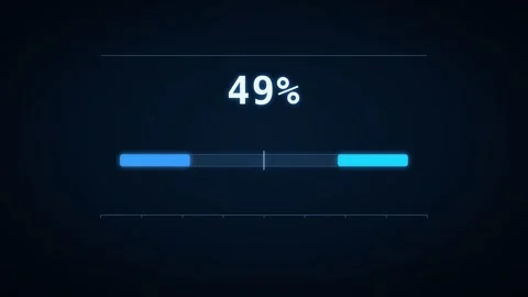 Cyberpunk glitch loading progress bar 動画素材 339324092