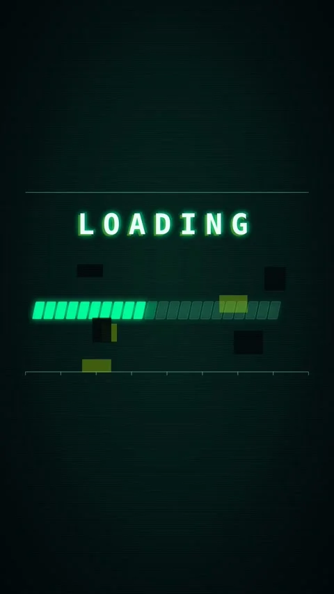 Cyberpunk glitch loading progress bar Stock Footage 339324098