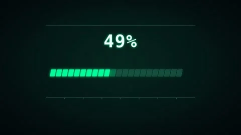 Cyberpunk glitch loading progress bar Stock Footage 339324103