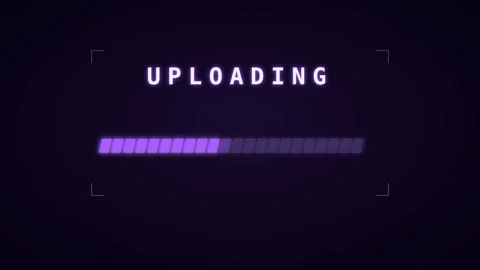Cyberpunk glitch loading progress bar Stock Footage 339324105