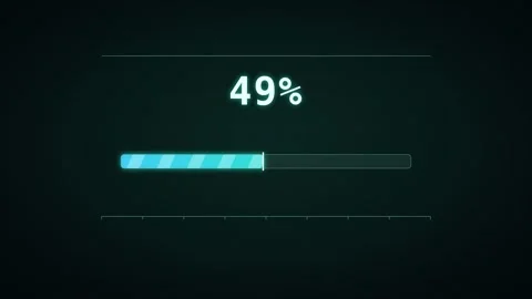 Cyberpunk glitch loading progress bar Stock Footage 339324111