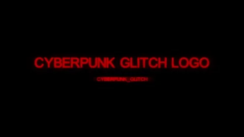 Cyberpunk Glitch Logo After Effects stock