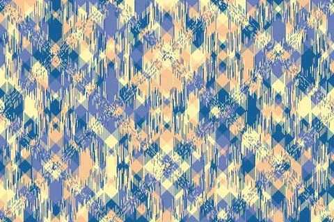 Cyberpunk glitch pattern with fragmented geometry, displaced stripes, and n.. Stock Illustration