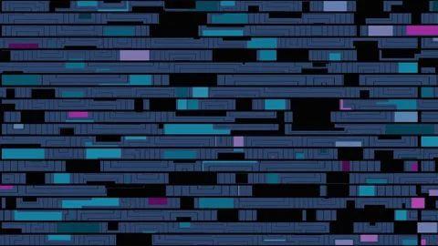 Cyberpunk Glitch Tech Blocks Motion Background Vidéo 331199673