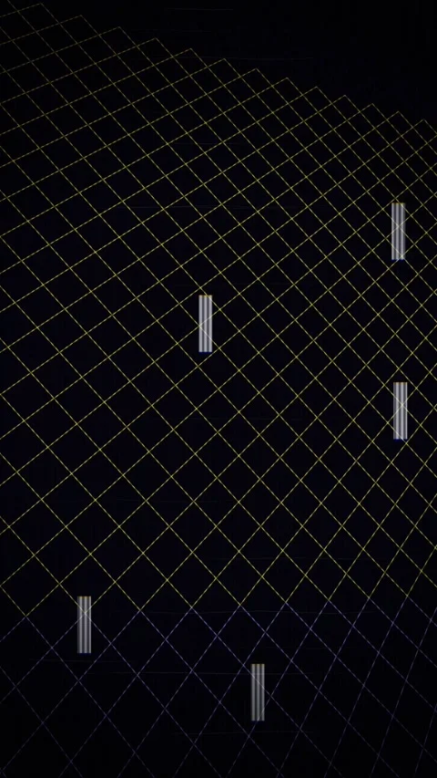 Cyberpunk Grid Motion Graphic VJ Loop with Equalizer Bars Stock Footage 342228841