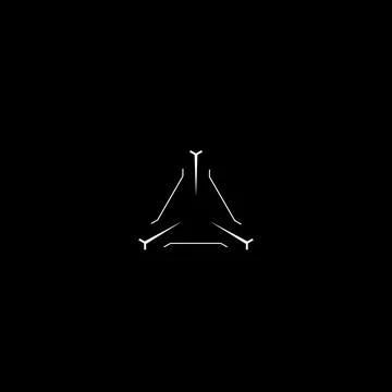 Cyberpunk GUI triangle target, aim, sight, HUD reticle Illustrazione stock