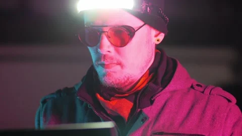 Cyberpunk hacker infiltration frame Stock Footage 230587832