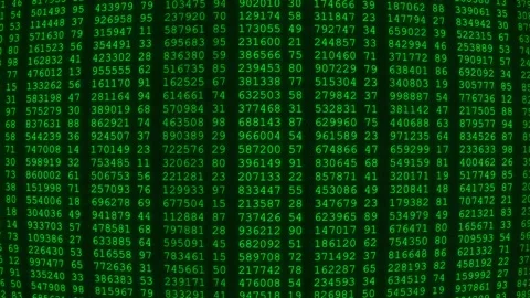 Cyberpunk Hacker Screen Matrix Data Stream Background 库存影片 345665752