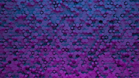 Cyberpunk hexagonal pattern background. Seamless loop. Stock Footage 121060826