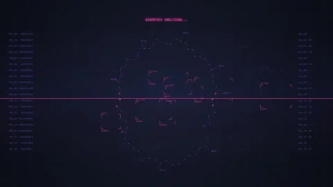 Cyberpunk HUD Interface with World Map and Data Visualization Stock Footage 348422893