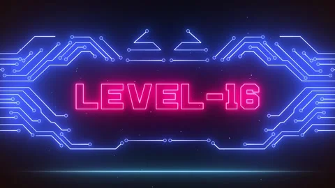 Cyberpunk Level 16 VR Screen for Combat Missions &amp; Victory Overlays Stock Footage 327631224