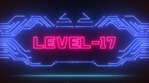 Cyberpunk Level 17 VR Screen for Stealth Challenges &amp; Gaming Overlays Video stock 327631238