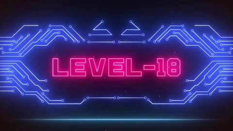 Cyberpunk Level 18 VR Screen for Titan Battles &amp; Victory Overlays Stock Footage 327631239