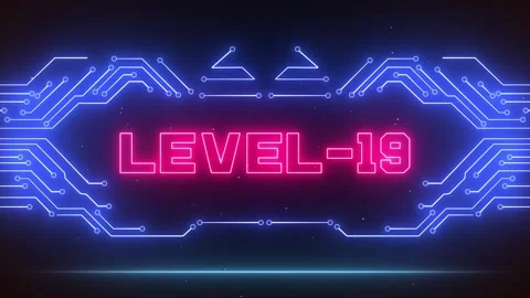 Cyberpunk Level 19 VR Screen for Ultimate Challenges &amp; Arcade Overlays Stock Footage 327631237