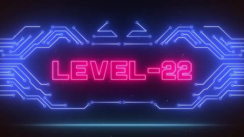 Cyberpunk Level 22 VR Screen for Frontline Combat &amp; Victory Overlays Stock Footage 327631255