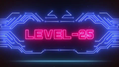 Cyberpunk Level 25 VR Screen for Silver Rank Missions &amp; Gaming Overlays Stock Footage 327631266