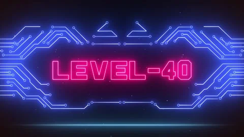 Cyberpunk Level 40 VR Screen for Prestige Missions &amp; Gaming Overlays Video stock 327631331