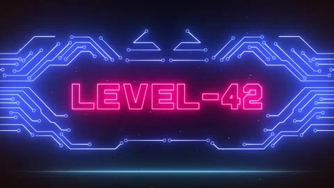 Cyberpunk Level 42 VR Screen for Frontline Combat &amp; Victory Overlays Stock Footage 327631321