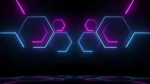 Cyberpunk Light Beams Motion Graphics | Neon Glow Sci-Fi Streaks 4K 動画素材 304949151