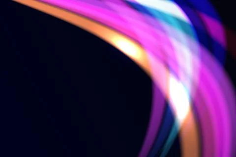 Cyberpunk Light Trails Effect, Neon Streaks, Vector illustration Stock-Illustration