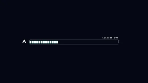 Cyberpunk loading HUD bar animation Stock Footage 337088309