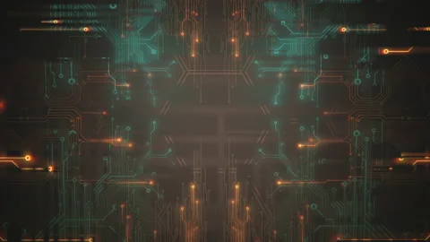 Cyberpunk matrix and computer binary code Stock Footage 170279639