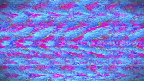 Cyberpunk multi-colored elements. Pixelated grid damaged footage. Stock Footage 171827882