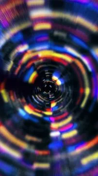 Cyberpunk Neon Circular Motion Blur Abstract Background Stock Illustration
