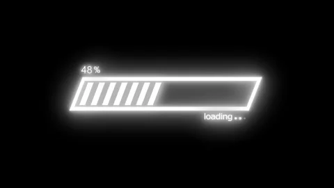 Cyberpunk Neon Light Loading Bar Animation Stock Footage 316711988