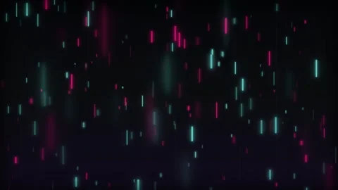 Cyberpunk Neon Rain Loop Background Stock Footage 342381964