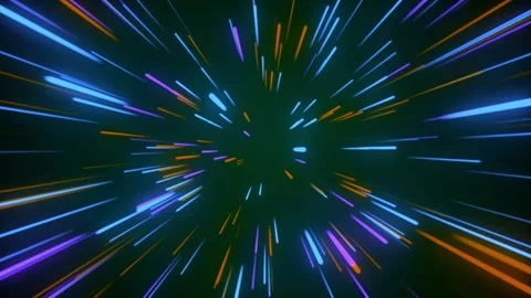 Cyberpunk Neon Speed Lines Space Warp Seamless Loop Stock Footage 335582653