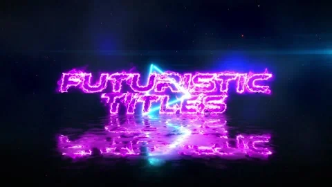 Cyberpunk Neon Titles Stock After Effects